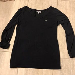 Lacoste long sleeve navy blue shirt.